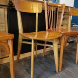 Series of 10 mismatched bistro chairs