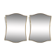 Pair of mirrors brass Italian free-form around 1960