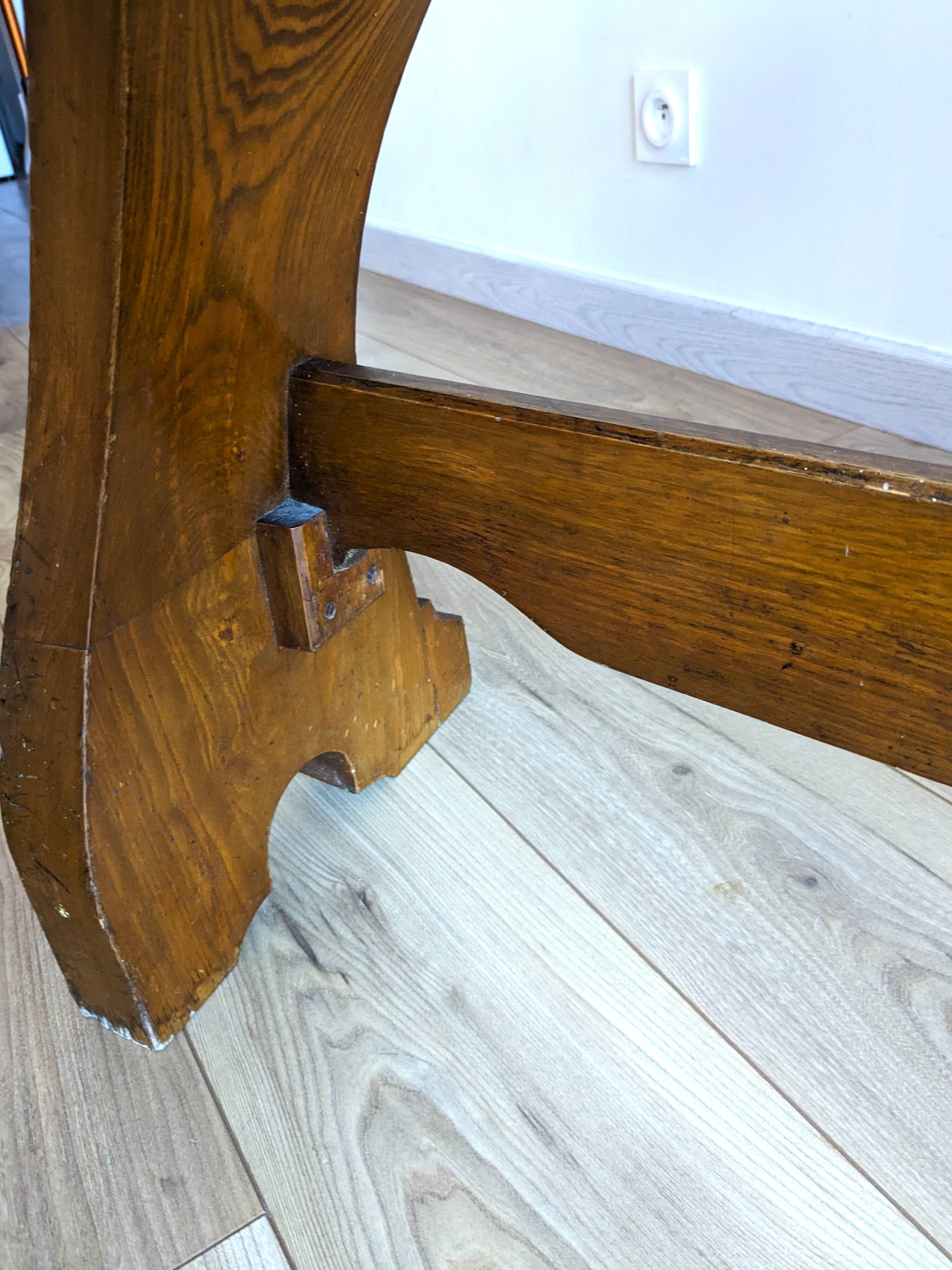 Banc d’orgue ancien en chêne – époque Art nouveau vers 1900