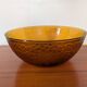 Textured amber glass salad bowl – 1970s