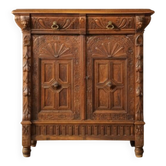 Carved Wooden Cabinet, Ornate Antique Style, 20th Century, European