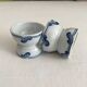 2 old diabolo egg cups, iron earth “Dutch” Creil and Montereau