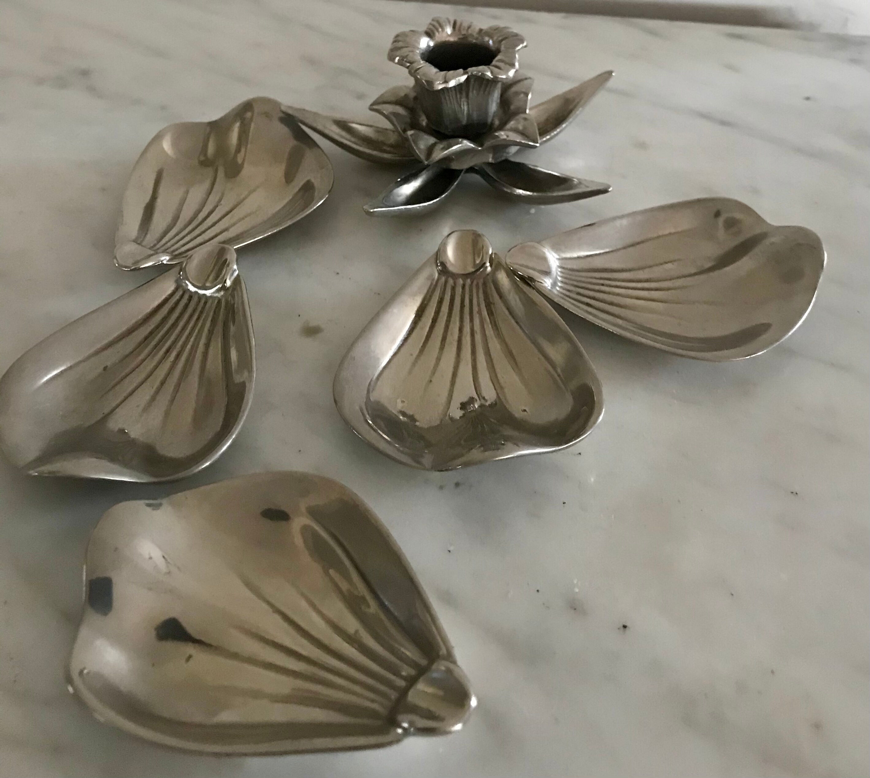 Vintage candlestick ashtray