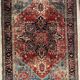 Ancient Heriz Carpet – Cobalt Blue & Indigo – 330 x 218 cm
