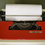 Machine à écrire SVM 315 rouge et blanche