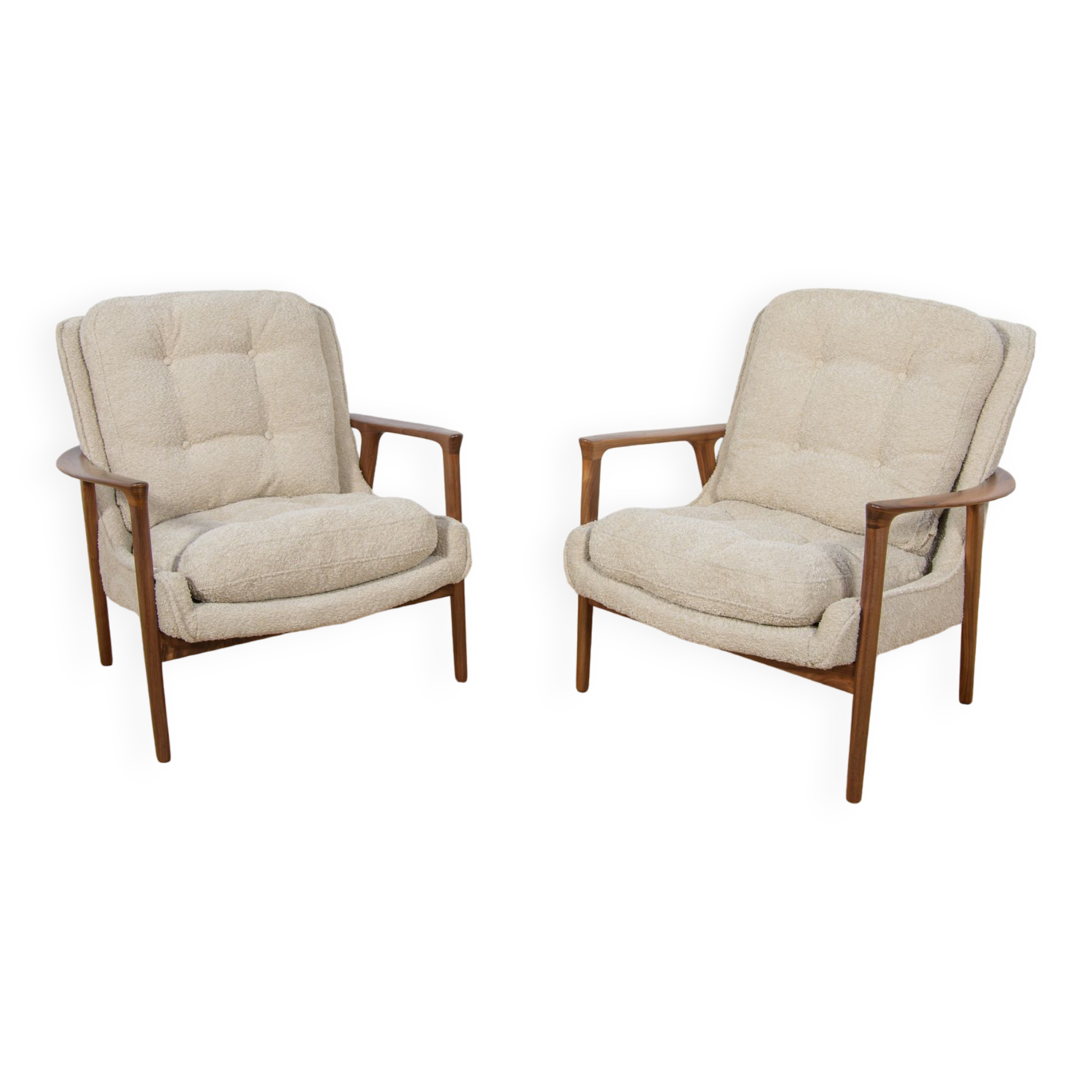 Model Tulip Armchairs by Inge Andersson for Bröderna Andersson, 1960s, Set of 2