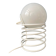Large mid-century opaline milk glass spiral table lamp