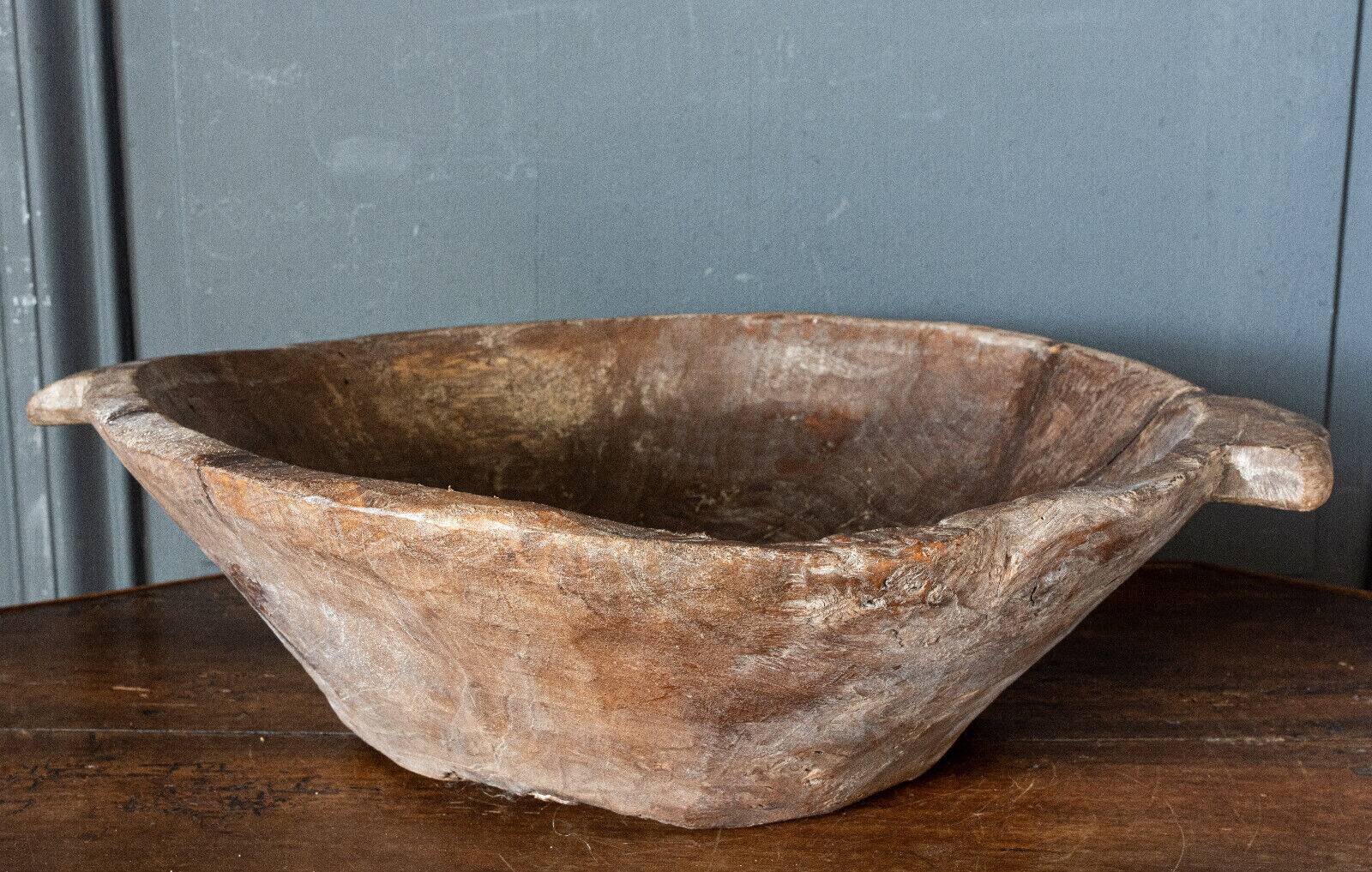 Monoxyl cup in carved wood 20th century popular art