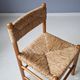 Wooden chair with rush seat and backrest, 1960s