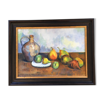 Table of fruits and jug