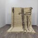 Traditional handmade natural wool Berber rug 2/3 m