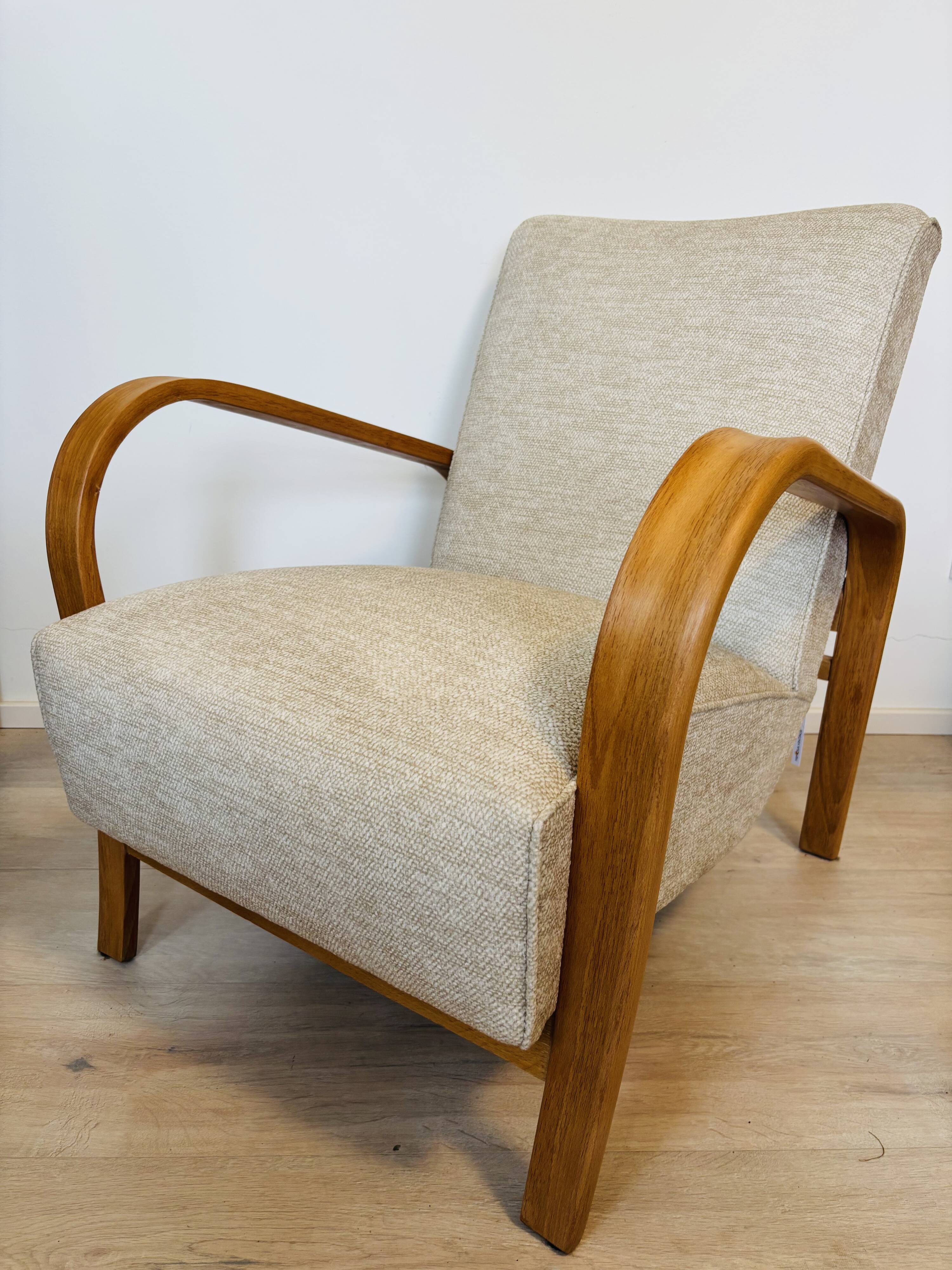 Art Deco Lounge Arm Chair by A. Kropacek & K. Kozelka,1960’s