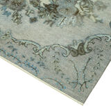 Handwoven 1980s 169 cm x 283 cm blue rug