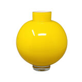 1970s Mid-Century Yellow Vase by Ind. Vetraria Valdarnese. Made in Italy