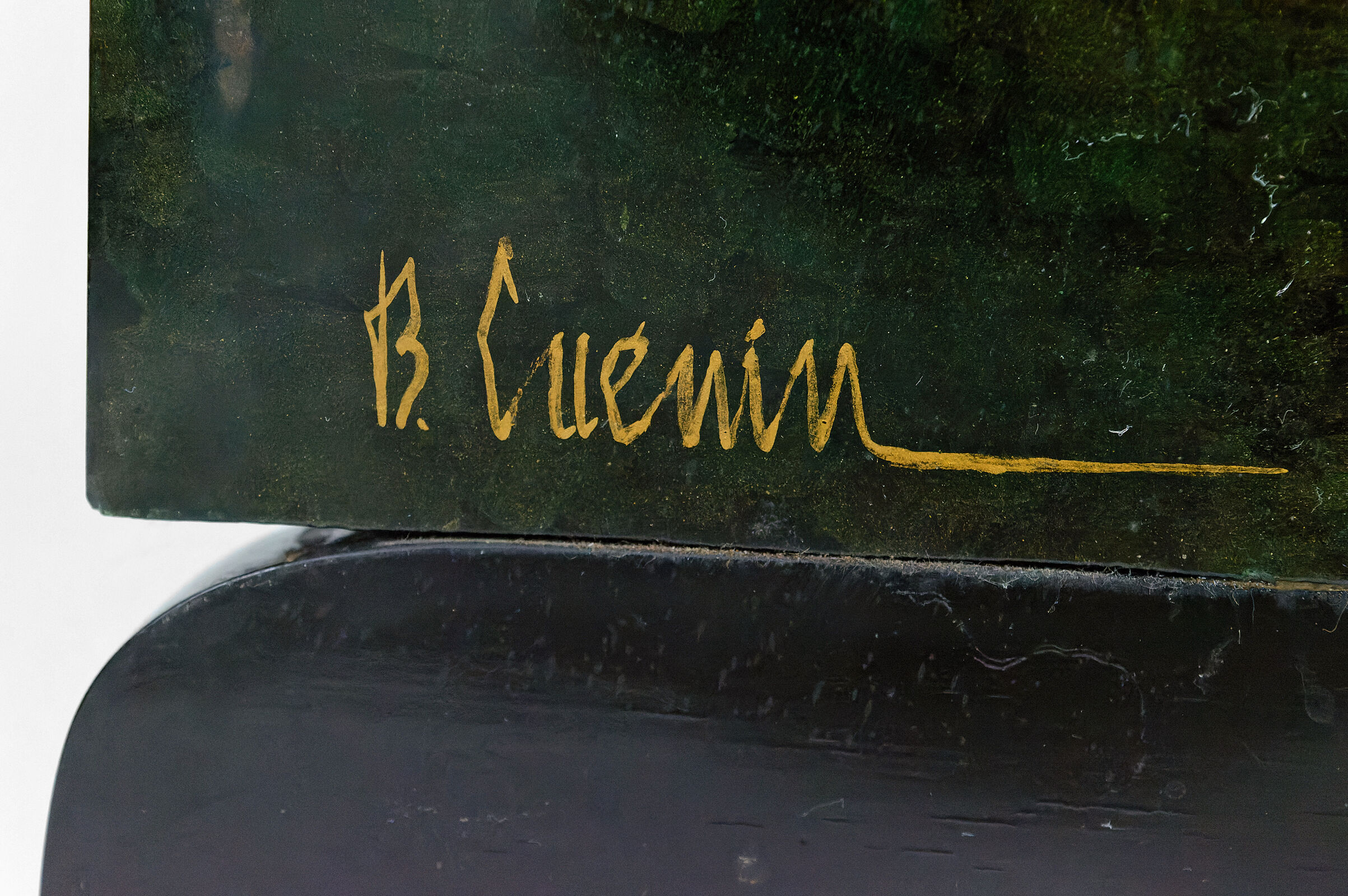 Screen by Bernard Cuenin with lacquered landscape, circa 1970