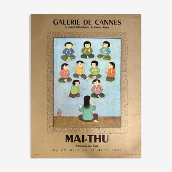 Affiche de Mai-Thu pour la galerie de Cannes 1970
