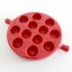 Red ceramic snail dishes