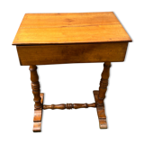 Table de chevet xixeme rustique en noyer