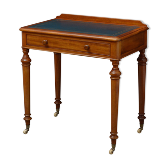 Victorian mahogany writing table of narrow proportions