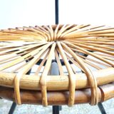 Chaise vintage en rotin par Dirk van Sliedregt pour Gebroeders Jonkers Noordwolde