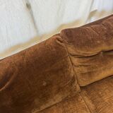 Canapé en velours Roche Bobois 70s