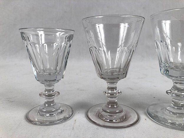 Series of twenty-five crystal stemmed glasses