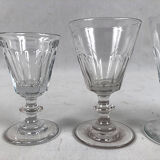 Series of twenty-five crystal stemmed glasses