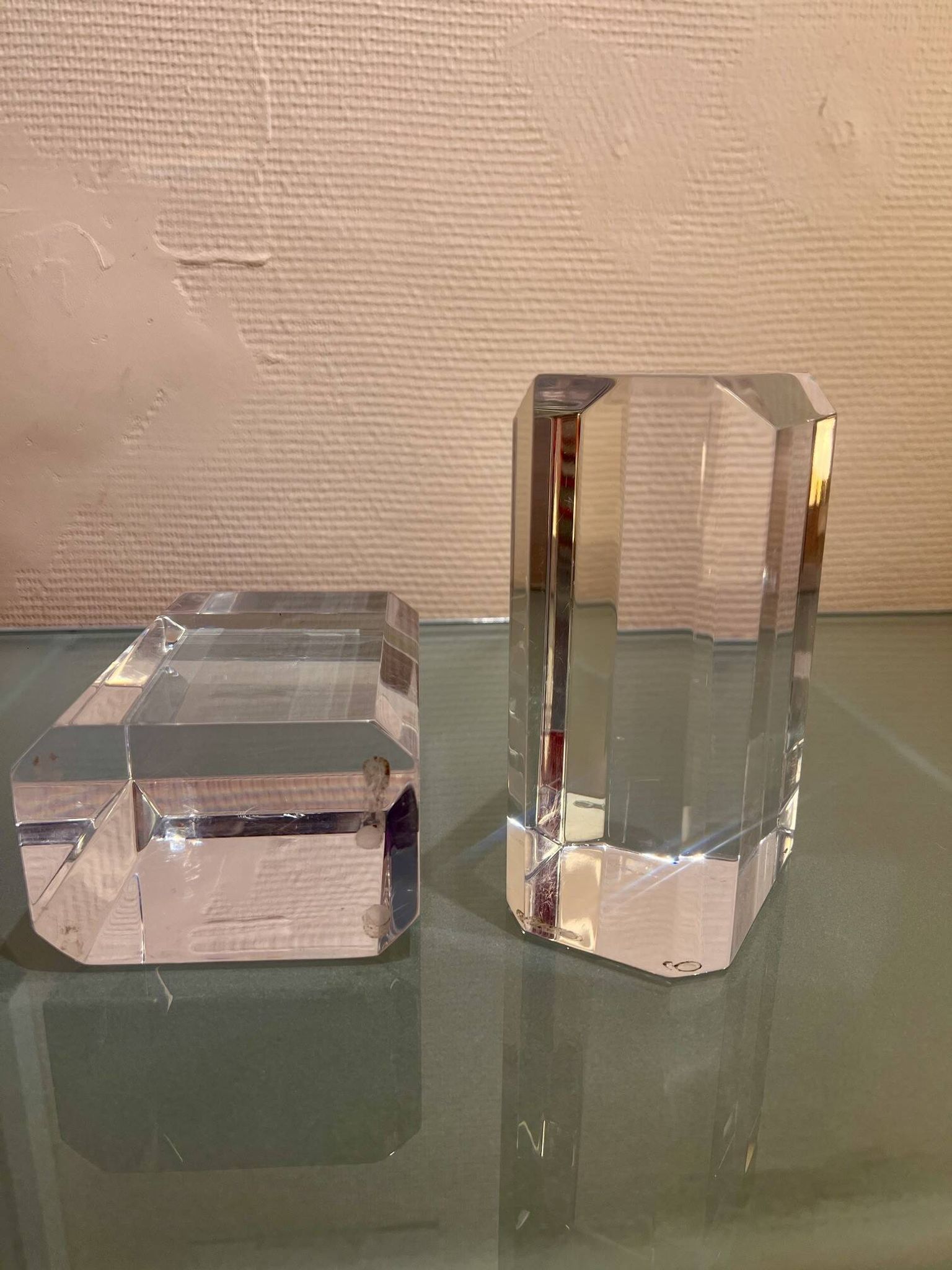 Serre-livres ritts, astrolite lucite, 1970s