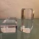 Ritts bookends, astrolite lucite, 1970s