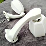 Pair of white opaline sconces early 20th century