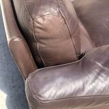Pair of leather sofas model "Petronio" by Tito Agnoli for Poltrona Frau 1970