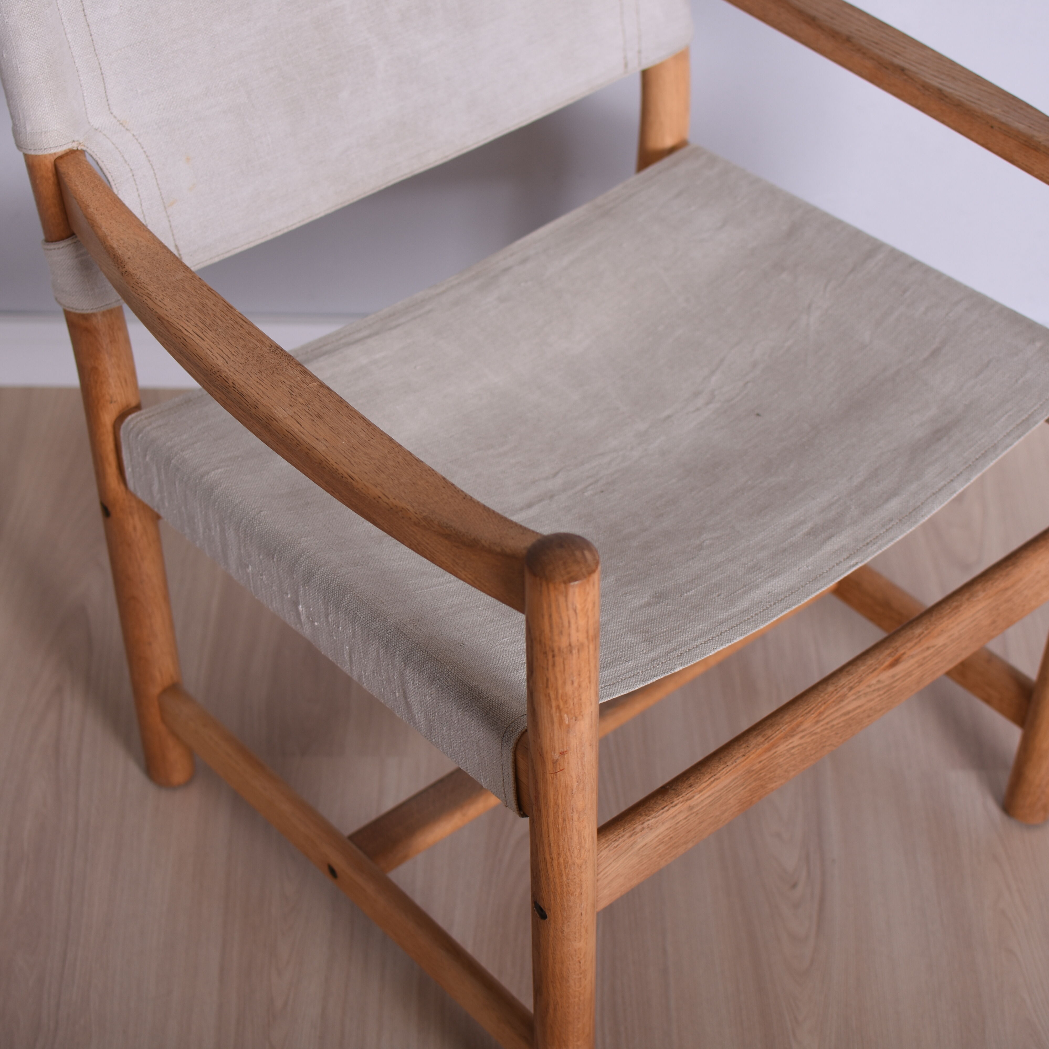 Canvas & oak armchair by Ditte & Adrian Heath, 1960s
