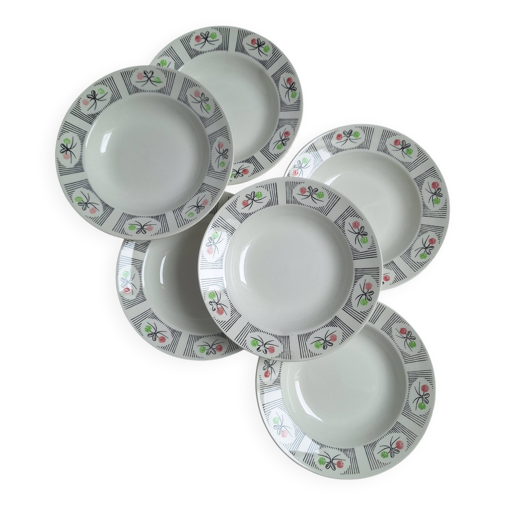 Deep plates Gien model Marie-José