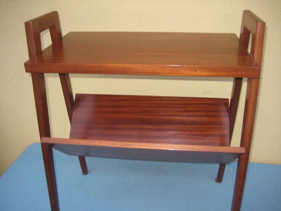 Old teak magazine holder