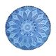 Rare French Fruit Bowl Blue Pressed Glass 33cm