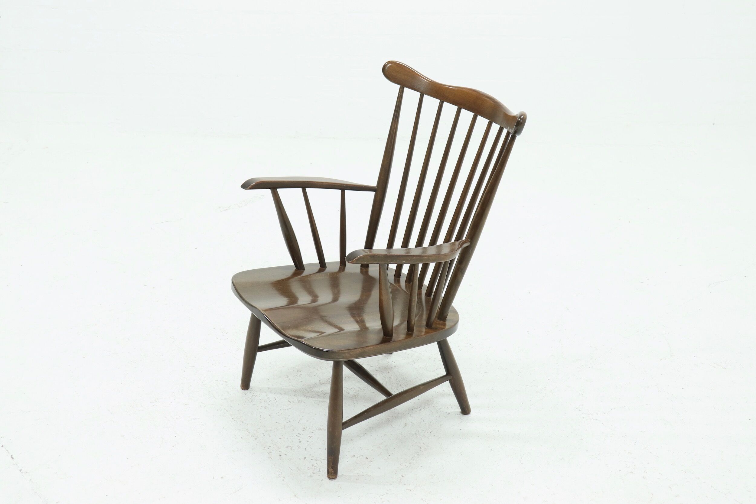Scandinavian spindle back armchair 1960s