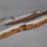 Vintage brutalist ashtray in natural onyx