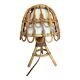 Lampes de Bureau Mid-Century en Rotin et Osier par Louis Sognot, France, 1960s,
