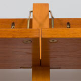 Rival 2 bay teak wall unit with 3 cabinets and 5 shelves by Brodrene Jatogs Norway, Kjell Riise, 196