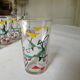 Set of 6 orange glasses in the 1960s