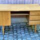 Scandinavian desk from the 1960s in wood, 120cm.