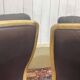 Pair of leather and beech armchairs from the 1970s.