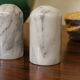 Salt and pepper shaker in Carrara marble