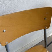 Set of 10 school chairs 70s