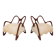 Pair of Sculptural Wooden Armchairs, Italy