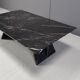 Table basse vintage en marbre noir, 1970