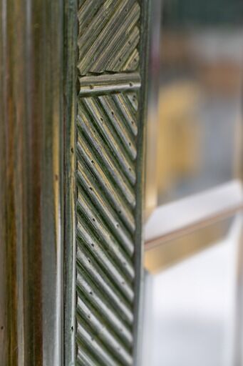 Bamboo and glass display from the 70s 80s