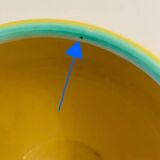 Lunéville earthenware "Egg" vase - "Cherry" Collection