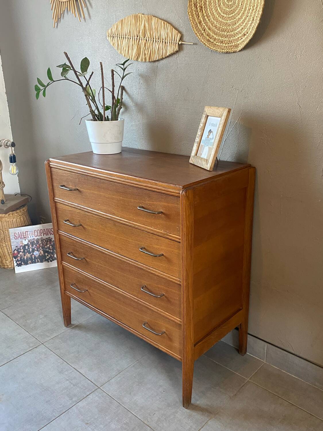 Commode vintage en chêne des années 60
