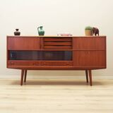 Buffet haut en teck, design danois, années 1970, production : Danemark